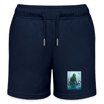 Iku-Turso, baltischer Krake der finnischen Mythologie und Folklore - Kinder Organic Joggingshorts Mini Bolter von Stanley/Stella - Navy - Vorne