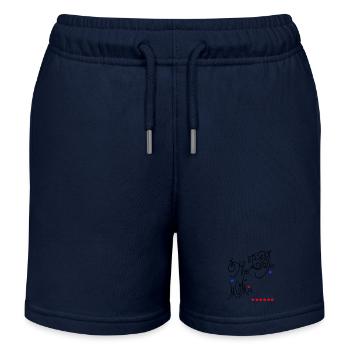 la meilleure maman, fête des mères - Short de jogging enfant bio Stanley/Stella - bleu marine - Devant