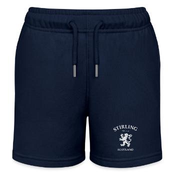 Stirling Scotland - Kids Organic Sweat Shorts by Stanley/Stella - navy - Front