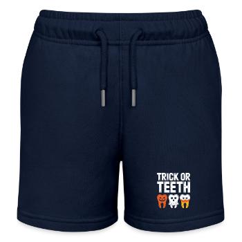 T-shirt Halloween Trick or Teeth - Short de jogging enfant bio Stanley/Stella - bleu marine - Devant
