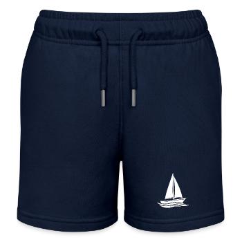 Segelboot - Kinder Organic Joggingshorts Mini Bolter von Stanley/Stella - Navy - Vorne