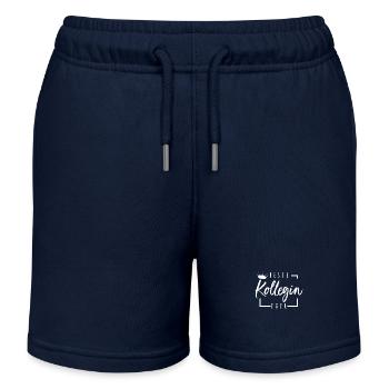 Beste Kollegin Ever Krone - Kinder Organic Joggingshorts Mini Bolter von Stanley/Stella - Navy - Vorne