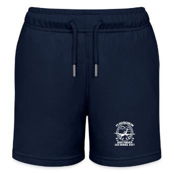 Flugschein bestanden der Himmel ruft - Kinder Organic Joggingshorts Mini Bolter von Stanley/Stella - Navy - Vorne