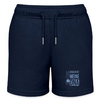 Kegeln ist meine DNA Kegel Kleidung - Kinder Organic Joggingshorts Mini Bolter von Stanley/Stella - Navy - Vorne