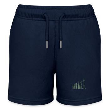 les 7 plus grands bâtiments du monde - Short de jogging enfant bio Stanley/Stella - bleu marine - Devant