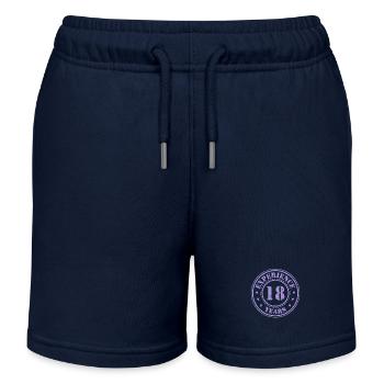 18. Geburtstag Grunge Stil Vintage Erfahrung Party - Kinder Organic Joggingshorts Mini Bolter von Stanley/Stella - Navy - Vorne