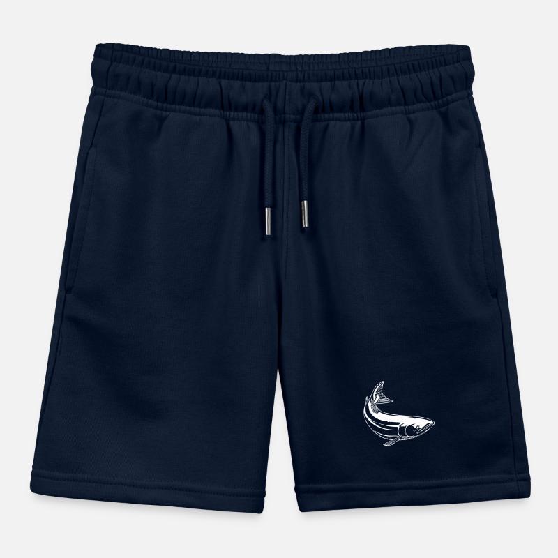 Vector fish motif Kids Organic Sweat Shorts by Stanley/Stella