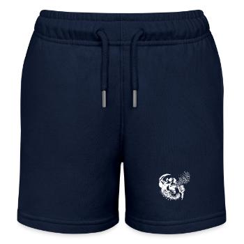 Vanitas Singender Schädel Kopfhörer INVERS - Kinder Organic Joggingshorts Mini Bolter von Stanley/Stella - Navy - Vorne