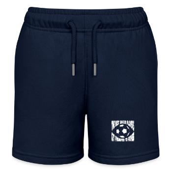Fußballdesign Fußballspieler Fußballmannschaft - Kinder Organic Joggingshorts Mini Bolter von Stanley/Stella - Navy - Vorne