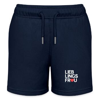 Femme préférée - Short de jogging enfant bio Stanley/Stella - bleu marine - Devant