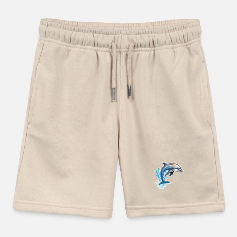 Dolphin jumping Kids Organic Sweat Shorts by Stanley/Stella