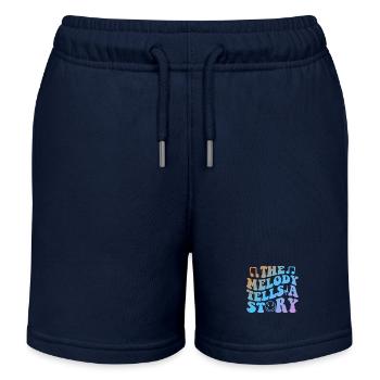 The Melody Tells A Story - Kinder Organic Joggingshorts Mini Bolter von Stanley/Stella - Navy - Vorne