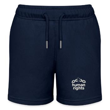 Human Rights - Kids Organic Sweat Shorts by Stanley/Stella - navy - Front