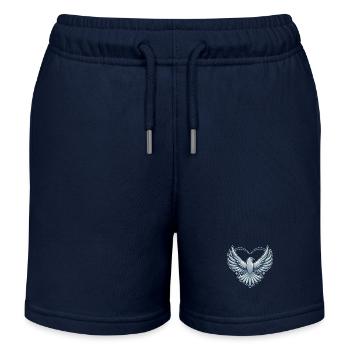 Colombe de l’Amour - Short de jogging enfant bio Stanley/Stella - bleu marine - Devant