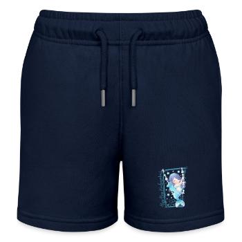 Bye Bye Kindergarten Schulkind 2026 Meerjungfrau - Kinder Organic Joggingshorts Mini Bolter von Stanley/Stella - Navy - Vorne