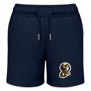 Space girl - Kids Organic Sweat Shorts by Stanley/Stella - navy - Front