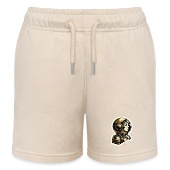 Space girl - Kids Organic Sweat Shorts by Stanley/Stella - soft Ecru - Front