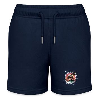 Krebs Krabbe Sommer Urlaub - Kinder Organic Joggingshorts Mini Bolter von Stanley/Stella - Navy - Vorne