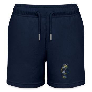 Visuel pour Cycliste - Tête de Mort et Accroche - Short de jogging enfant bio Stanley/Stella - bleu marine - Devant