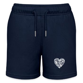 Süßes Herz Weihnachten Stuff Candy Cane Santa & Schneemann - Kinder Organic Joggingshorts Mini Bolter von Stanley/Stella - Navy - Vorne