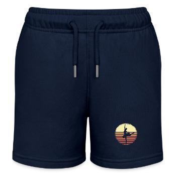 Silhouette de ballerine de ballet – - Short de jogging enfant bio Stanley/Stella - bleu marine - Devant