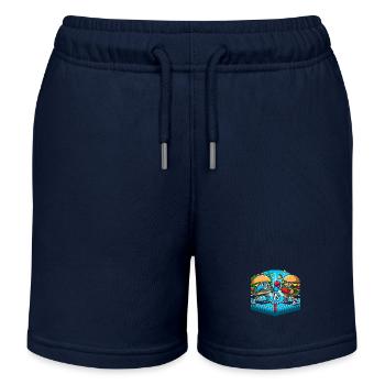 Boxen Hamburger - Kinder Organic Joggingshorts Mini Bolter von Stanley/Stella - Navy - Vorne