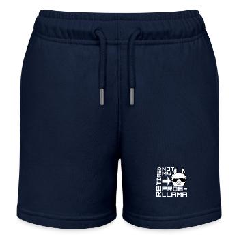 Nicht mein Prob Lama Ruhestand Prob-Llama im Ruhestand - Kinder Organic Joggingshorts Mini Bolter von Stanley/Stella - Navy - Vorne