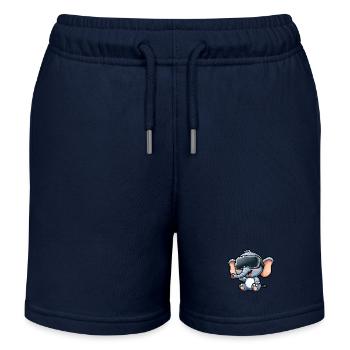 Elefant VR Virtual Reality Gamer Zocker Süß - Kinder Organic Joggingshorts Mini Bolter von Stanley/Stella - Navy - Vorne