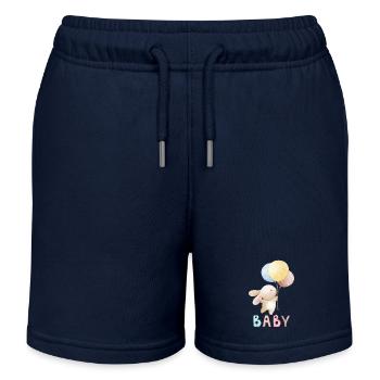 Baby Häschen - Kinder Organic Joggingshorts Mini Bolter von Stanley/Stella - Navy - Vorne