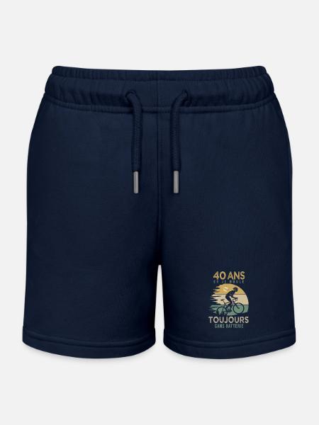 40 ans cadeau vélo 40 anniversaire velo - Short de jogging enfant bio Stanley/Stella - bleu marine