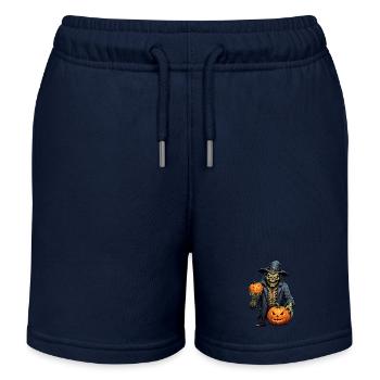 Halloween - Horreur zombie Horreur avec citrouille - Short de jogging enfant bio Stanley/Stella - bleu marine - Devant