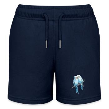 Budgies - Kids Organic Sweat Shorts by Stanley/Stella - navy - Front