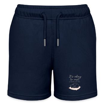 Il n’y a pas de mal à se reposer – prendre soin de soi et se reposer - Short de jogging enfant bio Stanley/Stella - bleu marine - Devant
