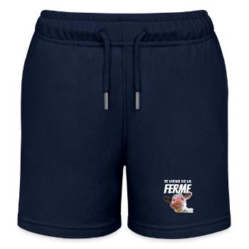 KRAU: ICH KOMME VOM BAUERNHOF - Kinder Organic Joggingshorts Mini Bolter von Stanley/Stella - Navy - Vorne