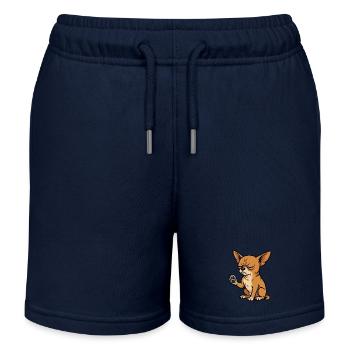 Chihuahua Chihuahuabesitzer Chihuahuahalter Chi - Kinder Organic Joggingshorts Mini Bolter von Stanley/Stella - Navy - Vorne