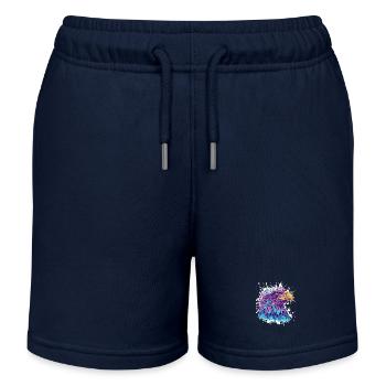 Bunter Adlerkopf Aquarell - Kinder Organic Joggingshorts Mini Bolter von Stanley/Stella - Navy - Vorne