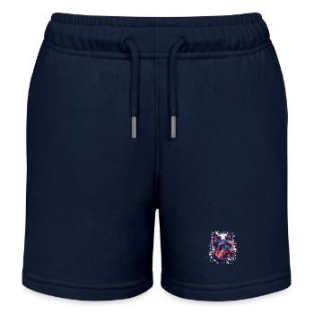 Buntes Hundeporträt Splatter - Kinder Organic Joggingshorts Mini Bolter von Stanley/Stella - Navy - Vorne
