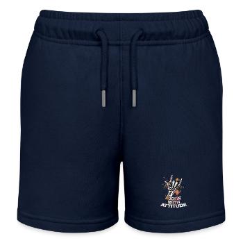 Rockin' With Attitude Music Guitar Rock Band - Kinder Organic Joggingshorts Mini Bolter von Stanley/Stella - Navy - Vorne