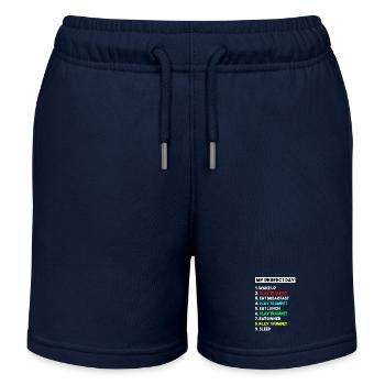 My Perfect Day Play Trumpet Funny Musician Band - Kids Organic Sweat Shorts by Stanley/Stella - navy - Front