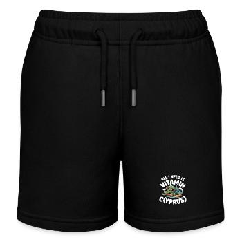 Cyprus All I Need Is Vitamin Cyprus Cyprus Flag - Kids Organic Sweat Shorts by Stanley/Stella - navy - Front