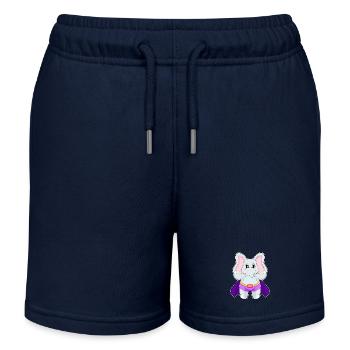 Elefant Superheld Umhang - Kinder Organic Joggingshorts Mini Bolter von Stanley/Stella - Navy - Vorne
