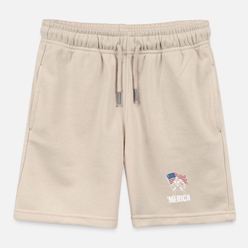 Amerika Bigfoot Lustiger Bigfoot zum 4. Juli Ameri Kinder Organic Joggingshorts Mini Bolter von Stanley/Stella
