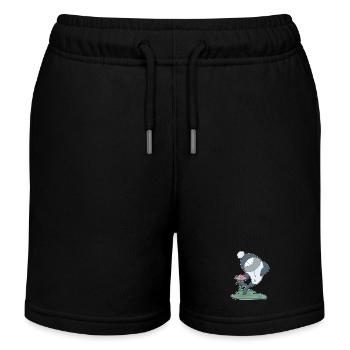 Whale Chef Chef Hat Cooking - Kids Organic Sweat Shorts by Stanley/Stella - navy - Front