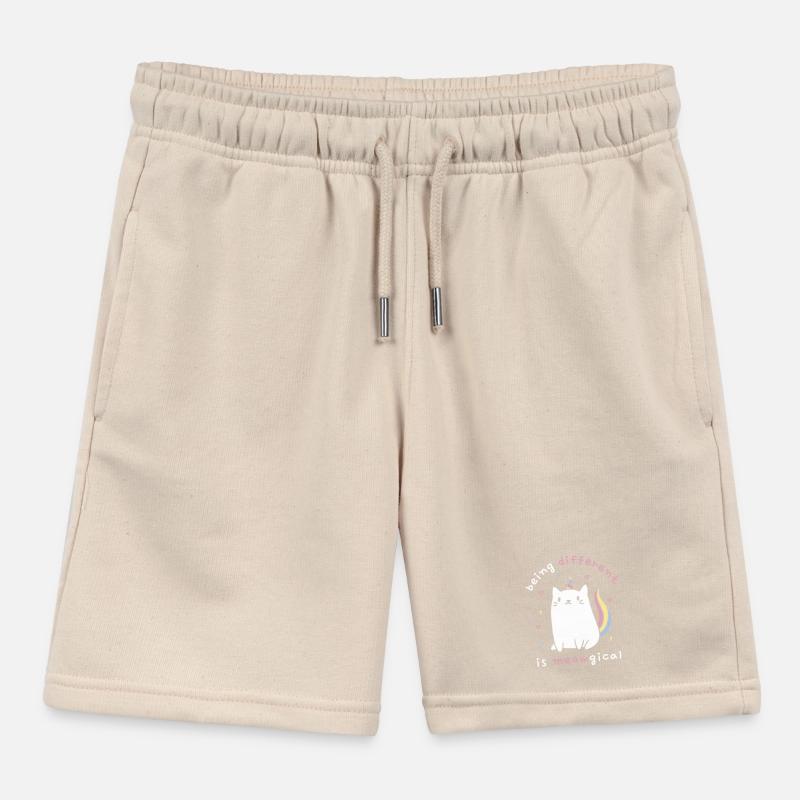 Being Different is Meowgical Kids Organic Sweat Shorts by Stanley/Stella