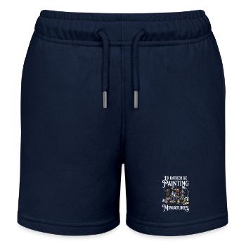 Je préfère peindre des miniatures - Short de jogging enfant bio Stanley/Stella - bleu marine - Devant