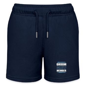 Groom Crew - Kinder Organic Joggingshorts Mini Bolter von Stanley/Stella - Navy - Vorne