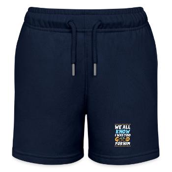 Divorce - Kids Organic Sweat Shorts by Stanley/Stella - navy - Front