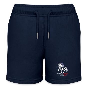 Island im Herzen Tölt im Blut - Islandpferdefans - Kinder Organic Joggingshorts Mini Bolter von Stanley/Stella - Navy - Vorne