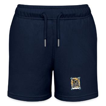 Rising 5th Grader, First Day Photo 5th Grade Kids - Kids Organic Sweat Shorts by Stanley/Stella - navy - Front