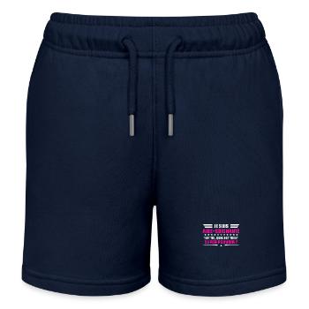 je suis aide soignante idée cadeau aide soignante - Short de jogging enfant bio Stanley/Stella - bleu marine - Devant